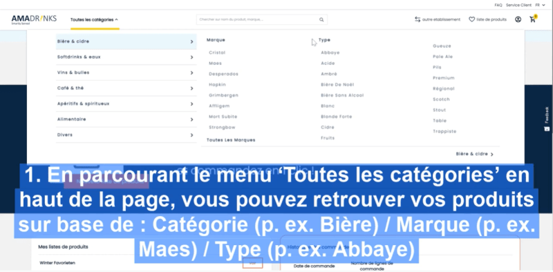 Comment retrouver des produits ?